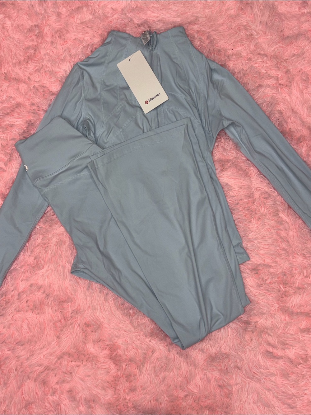 Lululemon Light Blue Long Sleeve Athletic Top